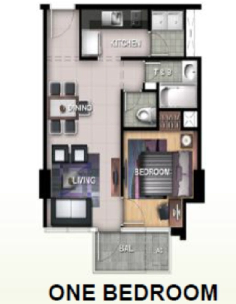 マクタン島One Pacific Residence海ビュー1ベッドルーム